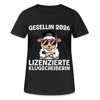 Apprenti 2026 : Apprentissage réussi à l’examen de compagnon - T-shirt respirant Femme - noir - Devant - AI Model Female 172 light (172cm)