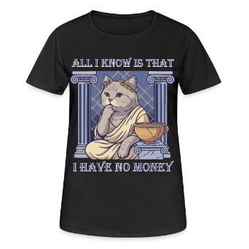 kein Geld - Frauen T-Shirt atmungsaktiv - Schwarz - Vorne - AI Model Female 172 light (172cm)