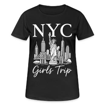 NYC Girls Trip - Frauen T-Shirt atmungsaktiv - Schwarz - Vorne - AI Model Female 172 light (172cm)