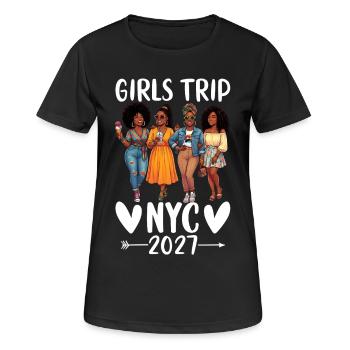 Voyage des filles à New York 2027 - T-shirt respirant Femme - noir - Devant - AI Model Female 172 light (172cm)