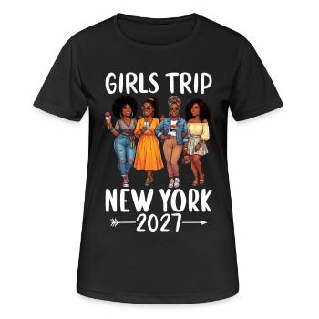 Voyage des filles à New York 2027 - T-shirt respirant Femme - noir - Devant - AI Model Female 172 light (172cm)