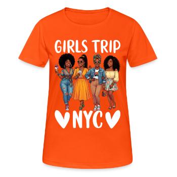 NYC Girls Trip - Women's Breathable T-Shirt - neon orange - Front - AI Model Female 172 dark (172cm)
