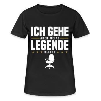 Cher collègue d’adieu - T-shirt respirant Femme - noir - Devant - AI Model Female 172 light (172cm)