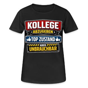 Collègue à abandonner Condition maximale inutilisable - T-shirt respirant Femme - noir - Devant - AI Model Female 172 light (172cm)