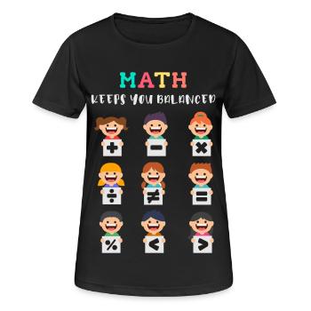Mathe hält dich im Gleichgewicht - Frauen T-Shirt atmungsaktiv - Schwarz - Vorne - AI Model Female 172 light (172cm)