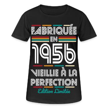 1956 – Made – Aged to perfection - Women's Breathable T-Shirt - black - Front - AI Model Female 172 light (172cm)