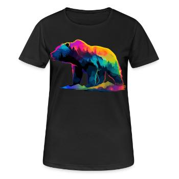 L’ours dans les montagnes - T-shirt respirant Femme - noir - Devant - AI Model Female 172 light (172cm)