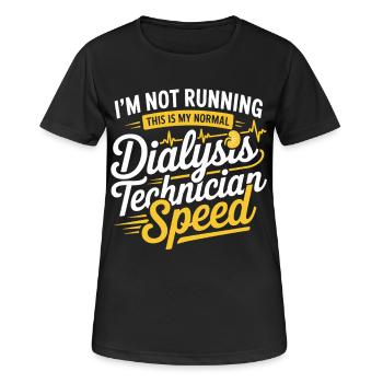 Tempo du technicien en dialyse - T-shirt respirant Femme - noir - Devant - AI Model Female 172 light (172cm)
