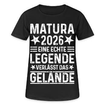 Matura 2026 Une légende quitte le site - T-shirt respirant Femme - noir - Devant - AI Model Female 172 light (172cm)