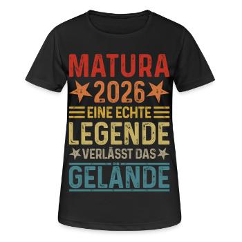 Matura 2026 Une légende quitte le site - T-shirt respirant Femme - noir - Devant - AI Model Female 172 light (172cm)