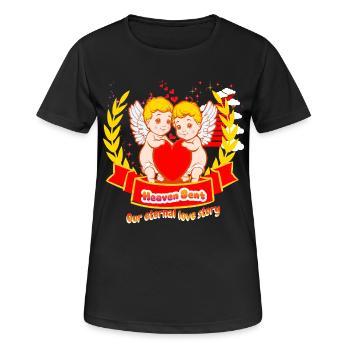 Heaven Sent - Notre histoire d’amour éternelle - T-shirt respirant Femme - noir - Devant - AI Model Female 172 light (172cm)