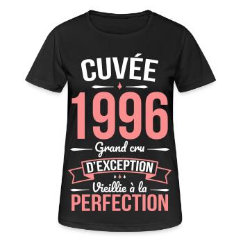 1996 – Aged to perfection - Women's Breathable T-Shirt - black - Front - AI Model Female 172 light (172cm)