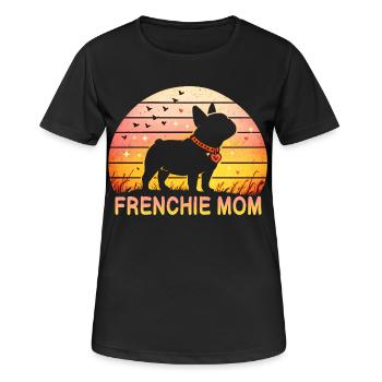 Frenchie Mom - Frauen T-Shirt atmungsaktiv - Schwarz - Vorne - AI Model Female 172 light (172cm)