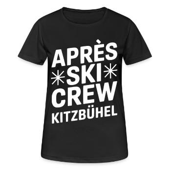 Kitzbühel Après Ski Crew Party - T-shirt respirant Femme - noir - Devant - AI Model Female 172 light (172cm)