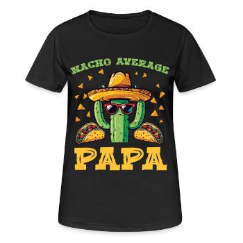 Kaktus Papa Fiesta - Frauen T-Shirt atmungsaktiv - Schwarz - Vorne - AI Model Female 172 light (172cm)