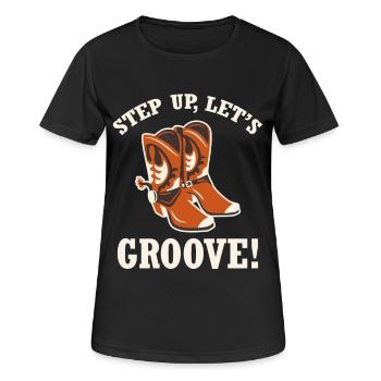 Step Up Boots Groove - Women's Breathable T-Shirt - black - Front - AI Model Female 172 light (172cm)