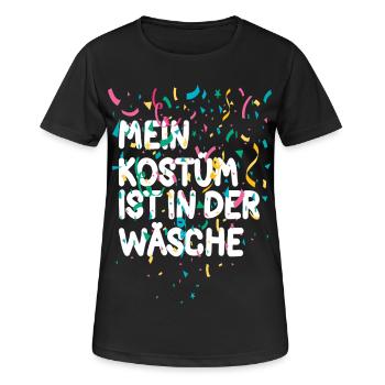 Mein Kostüm Wäsche Karneval Fasching lustiger Kost - Frauen T-Shirt atmungsaktiv - Schwarz - Vorne - AI Model Female 172 light (172cm)