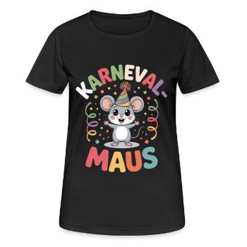 Souris de carnaval Souris de Cologne Souris de carnaval - T-shirt respirant Femme - noir - Devant - AI Model Female 172 light (172cm)
