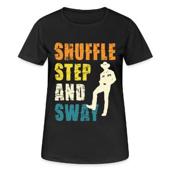 Shuffle Step and Sway - Women's Breathable T-Shirt - black - Front - AI Model Female 172 light (172cm)