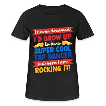 Stepptanz Stepptänzer Stepptänzerin Stepper - Frauen T-Shirt atmungsaktiv - Schwarz - Vorne - AI Model Female 172 light (172cm)