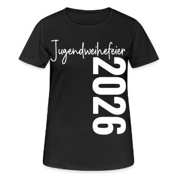 Cérémonie de consécration de la jeunesse 2026 - T-shirt respirant Femme - noir - Devant - AI Model Female 172 light (172cm)