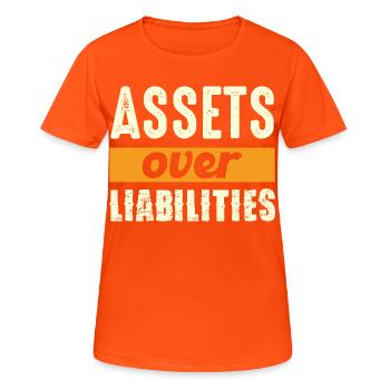 Actifs plutôt que passifs - T-shirt respirant Femme - orange néon - Devant - AI Model Female 172 dark (172cm)