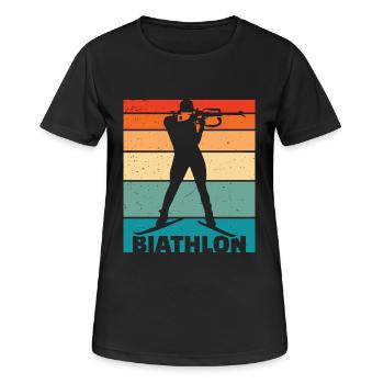 Biathlon - T-shirt respirant Femme - noir - Devant - AI Model Female 172 light (172cm)