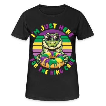 King Cake Mardi Gras Aligator - Frauen T-Shirt atmungsaktiv - Schwarz - Vorne - AI Model Female 172 light (172cm)