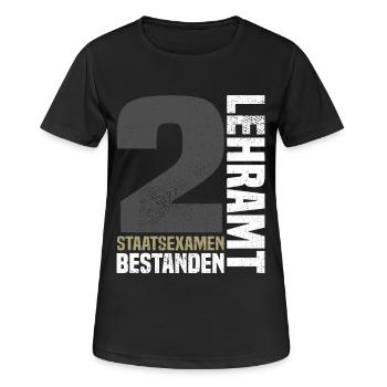 2nd State Examination in Teaching - Women's Breathable T-Shirt - black - Front - AI Model Female 172 light (172cm)