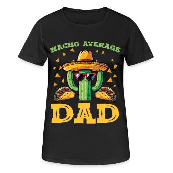 Cactus Dad Fiesta - Frauen T-Shirt atmungsaktiv - Schwarz - Vorne - AI Model Female 172 light (172cm)