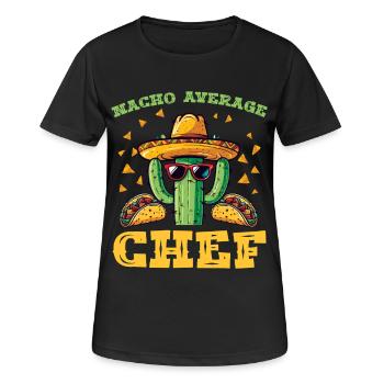 Kaktus Taco Macho Fiesta - Frauen T-Shirt atmungsaktiv - Schwarz - Vorne - AI Model Female 172 light (172cm)
