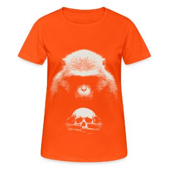 Shakespeare's monkey - Frauen T-Shirt atmungsaktiv - Neonorange - Vorne - AI Model Female 172 dark (172cm)