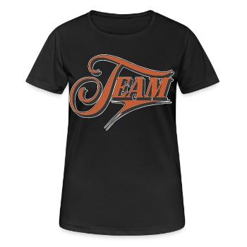 Équipe - T-shirt respirant Femme - noir - Devant - AI Model Female 172 light (172cm)