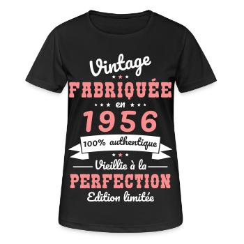 1956 – Vintage – Aged to perfection - Women's Breathable T-Shirt - black - Front - AI Model Female 172 light (172cm)