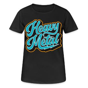 Heavy Metal Rétro Script - T-shirt respirant Femme - noir - Devant - AI Model Female 172 light (172cm)