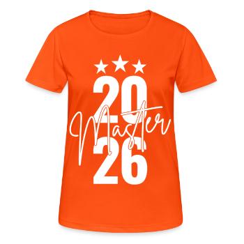 Master 2026 - T-shirt respirant Femme - orange néon - Devant - AI Model Female 172 dark (172cm)