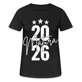Maturité 2026 - T-shirt respirant Femme - noir - Devant - AI Model Female 172 light (172cm)