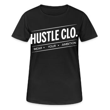 Hustle Clo Ambition Logo - Women's Breathable T-Shirt - black - Front - AI Model Female 172 light (172cm)
