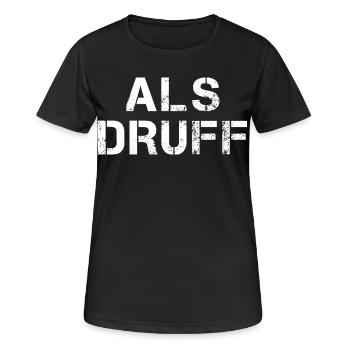 ALS DRUFF Diction hessoise - T-shirt respirant Femme - noir - Devant - AI Model Female 172 light (172cm)