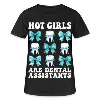 Filles assistantes dentaires drôles - T-shirt respirant Femme - noir - Devant - AI Model Female 172 light (172cm)