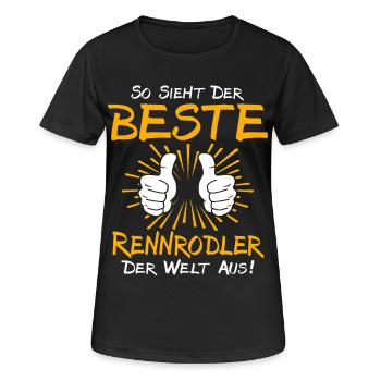 Idée de cadeau pour la luge - T-shirt respirant Femme - noir - Devant - AI Model Female 172 light (172cm)