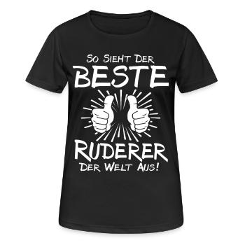 Best rower - Women's Breathable T-Shirt - black - Front - AI Model Female 172 light (172cm)