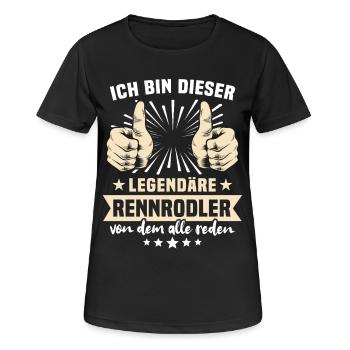 Dictons de luge - T-shirt respirant Femme - noir - Devant - AI Model Female 172 light (172cm)