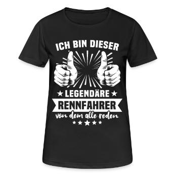 Légende du pilote de course - T-shirt respirant Femme - noir - Devant - AI Model Female 172 light (172cm)