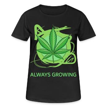 Toujours en croissance - T-shirt respirant Femme - noir - Devant - AI Model Female 172 light (172cm)