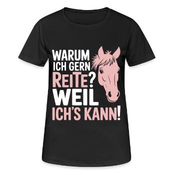 Reiterin Spruch Reiten - Frauen T-Shirt atmungsaktiv - Schwarz - Vorne - AI Model Female 172 light (172cm)