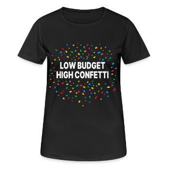 Low Budget Costume High Confetti Carnival - Women's Breathable T-Shirt - black - Front - AI Model Female 172 light (172cm)