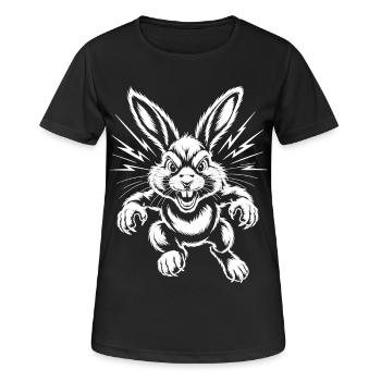 Aggressive Rabbit - Women's Breathable T-Shirt - black - Front - AI Model Female 172 light (172cm)