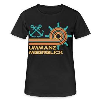 Vacances en mer Baltique : Divertissement sur la mer - T-shirt respirant Femme - noir - Devant - AI Model Female 172 light (172cm)