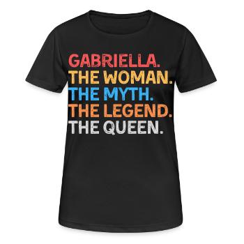 Gabriella Der Mythos Die Legende Die Königin - Frauen T-Shirt atmungsaktiv - Schwarz - Vorne - AI Model Female 172 light (172cm)